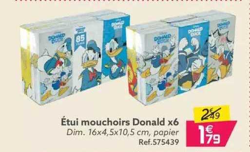 étui mouchoirs donald x6