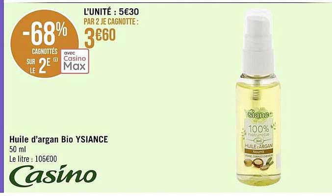 huile d'argan bio ysiance
