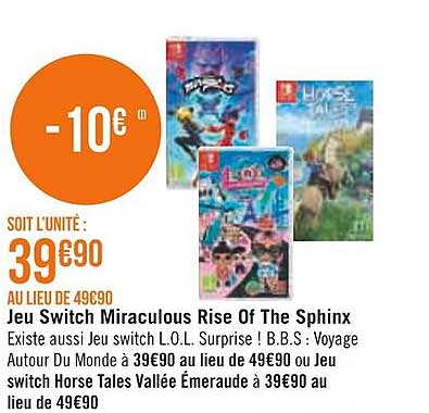 jeu switch miraculous rise of the sphinx