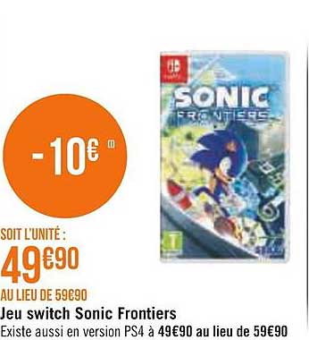 jeu switch sonic frontiers