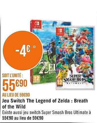 jeu switch the legend of zelda : breath of the wild