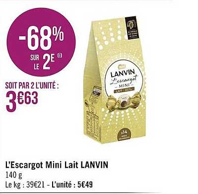 l'escargot mini lait lanvin
