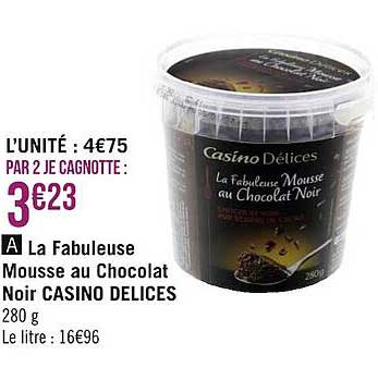 la fabuleuse mousse au chocolat noir casino délices