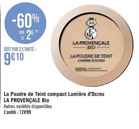 la poudre de teint compact lumière d'ocres la provençale bio