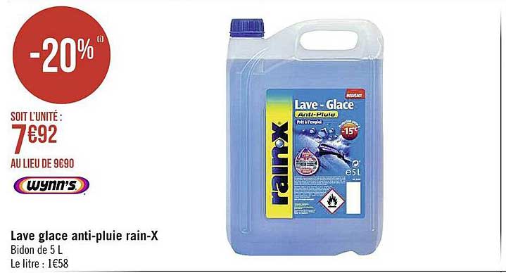 lave glace anti-pluie rain-x wynn's