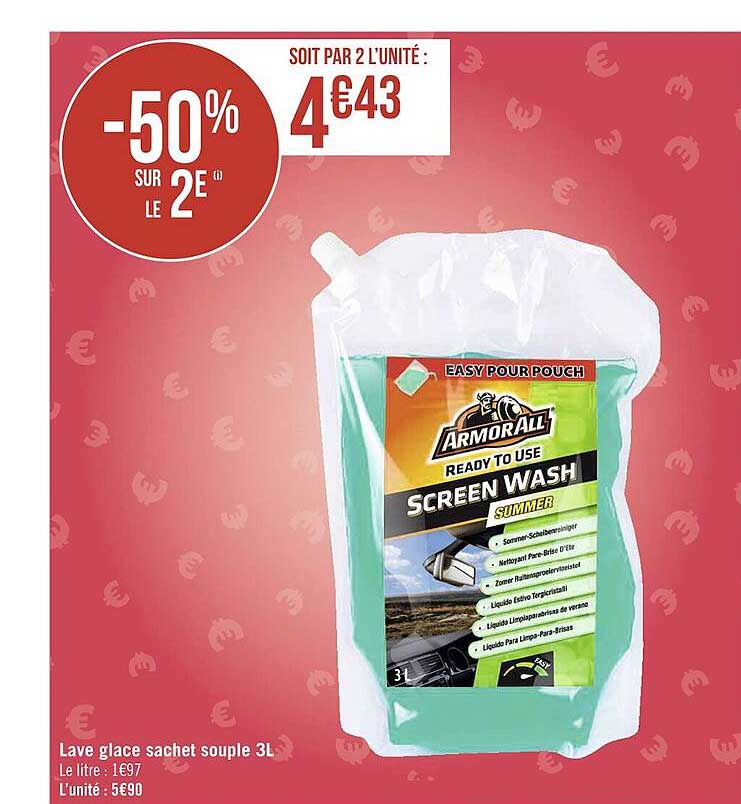 lave glace sachet souple 3 l armorall