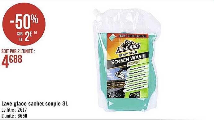 lave glace sachet souple 3l armorall