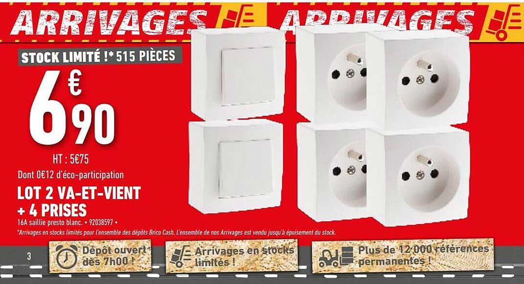 lot 2 va-et-vient + 4 prises