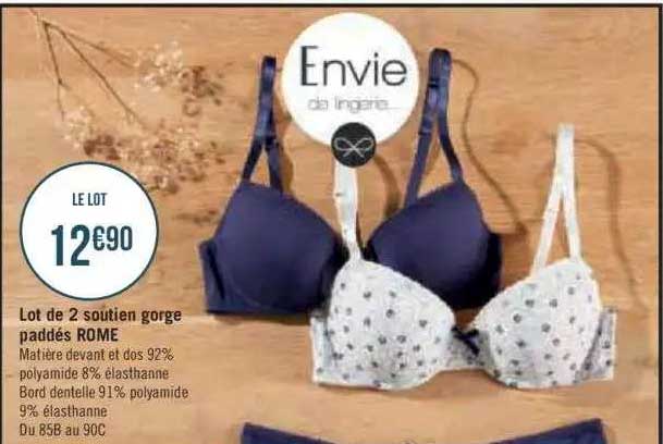 Lot De 2 Soutien Gorge Paddés Rome Envie