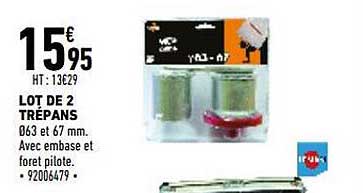 lot de 2 trépans