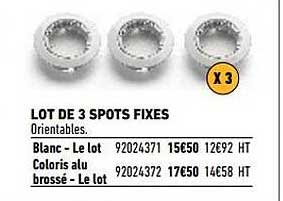 Lot De 3 Spots Fixes