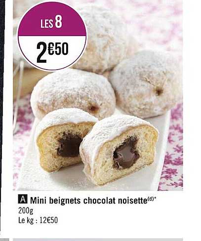 Mini Beignets Chocolat Noisette