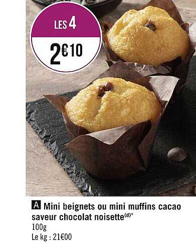 Mini Beignets Ou Mini Muffins Cacao Saveur Chocolat Noisette