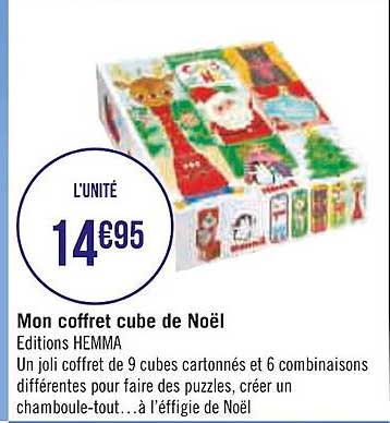 mon coffret cube de noël
