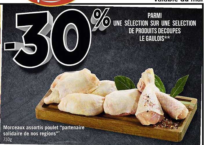 morceaux assortis poulet "partenaire solidaire de nos régions"