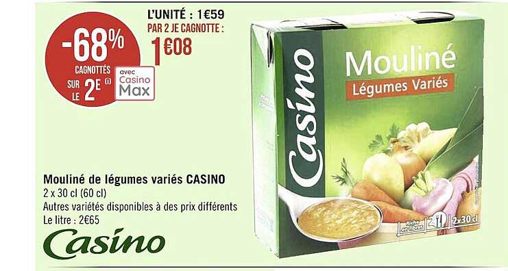 mouliné de légumes variés casino