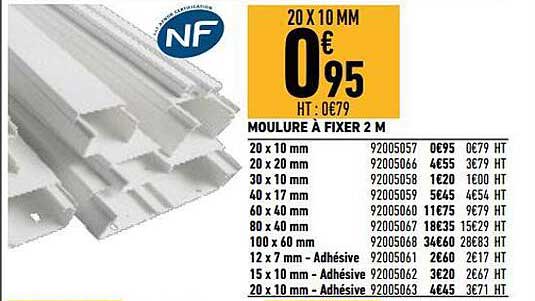 moulure à fixer 2 m