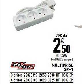 multiprise 2p+t go on!