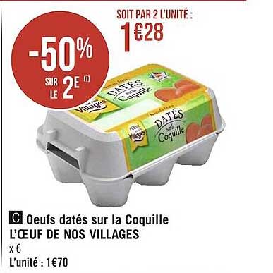œufs datés sur la coquille l'œuf de nos villages
