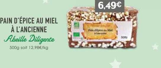 pain d'épice au miel à l'ancienne abeille diligente