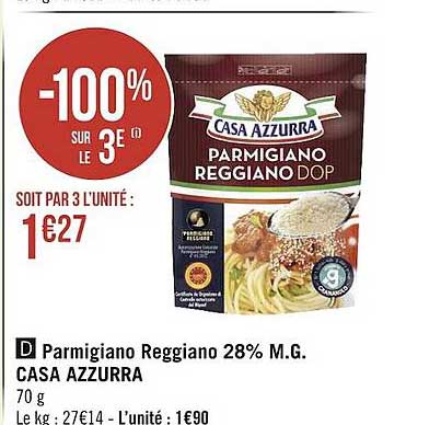 parmigiano reggiano 28% m.g. casa azzurra