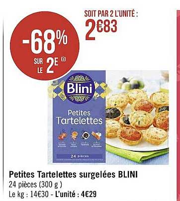 petites tartelettes surgelées blini