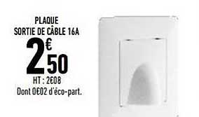 plaque sortie de câble 16A