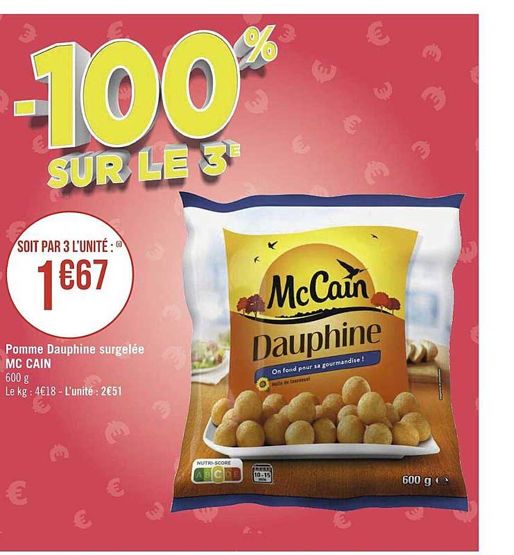 pomme dauphine surgelée mc cain