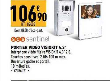 portier vidéo visiokit 4.3" scs sentinel