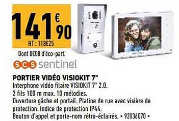 portier vidéo visiokit 7" scs sentinel