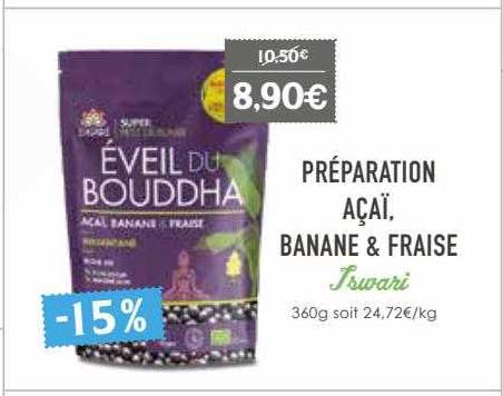 préparation açaï, banane & fraise tsivari