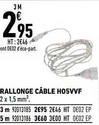 rallonge câble h05vvf