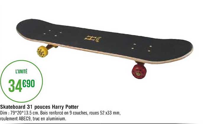 skateboard 31 pouces harry potter