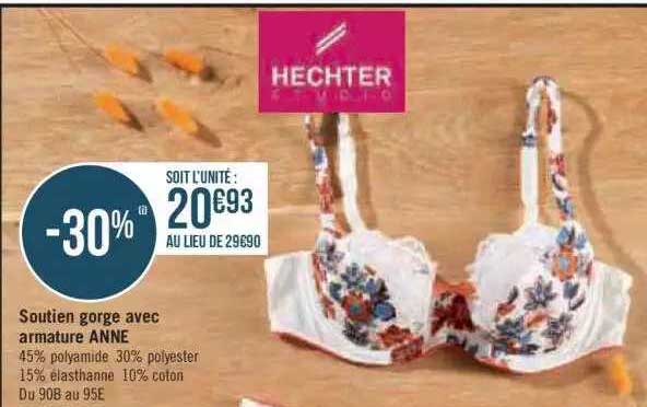 soutien gorge avec armature anne hecter
