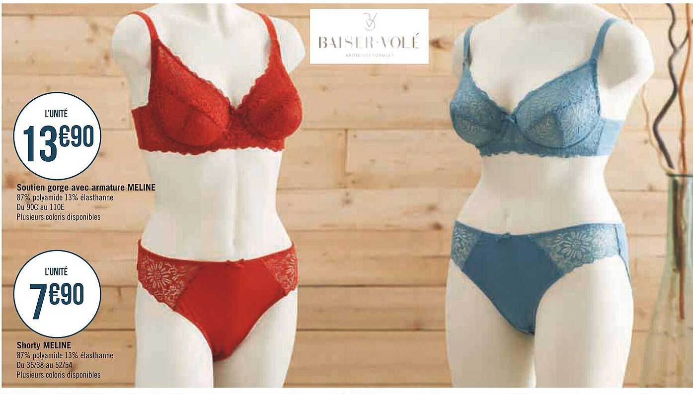 soutien gorge avec armature meline, shorty meline
