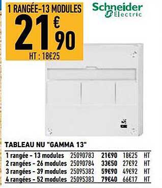 tableau nu "gamma 13" schneider electric