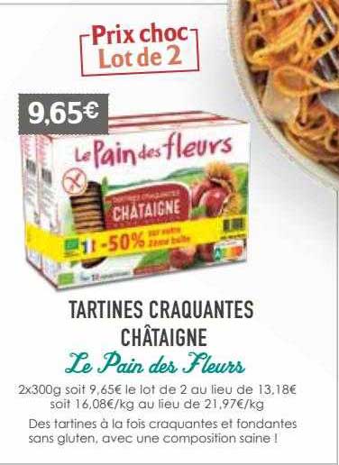 Tartines Craquantes Châtaigne Le Pain Des Fleurs