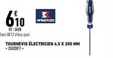 tournevis électricien 6,5 x 200 mm