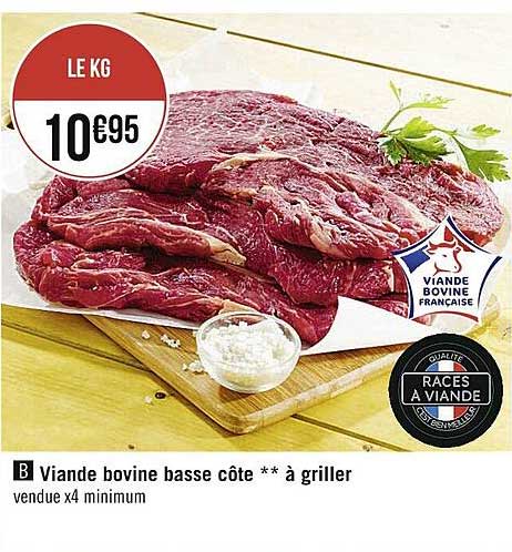 viande bovine basse côte**à griller