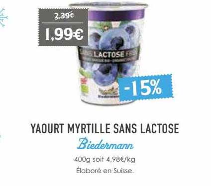yaourt myrtille sans lactose biedermann