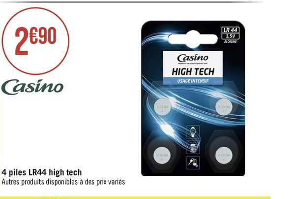 4 piles lr44 high tech casino