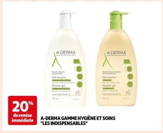 a-derma gamme hygiène et soins "les indispensables"
