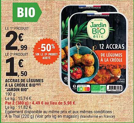 Accras De Légumes à La Créole Bio "jardin Bio"