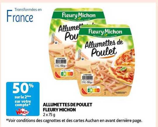 allumettes de poulet fleury michon