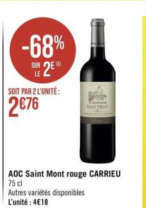 aoc saint mont rouge carrieu