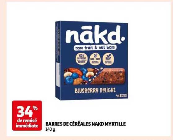 Barres De Céréales Nakd Myrtille