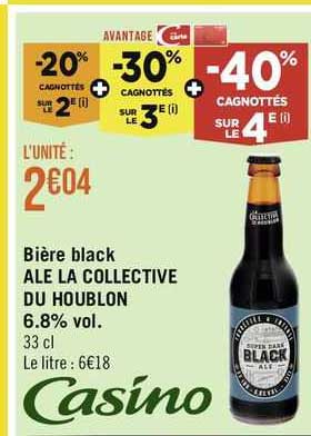 bière black ale la collective du houblon 6.8% vol.