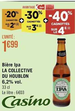 bière ipa la collective du houblon 6,5% vol.