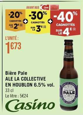 bière pale ale la collective en houblon 6.5% vol.