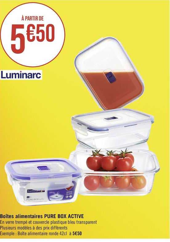 boîte alimentaires pure box active luminarc